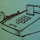 A futuristic phone that accepts credit cards, as envisioned in the 1968 RCA proposal for Disney’s EPCOT (Disney Avenue blog)